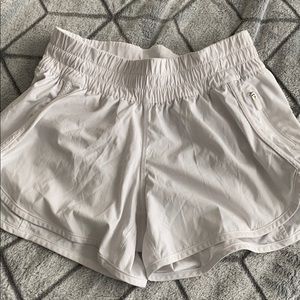 white lulu shorts